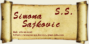 Simona Šajković vizit kartica